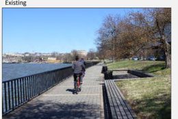 The National Park Service is proposing a wider trail near the Kennedy Center. (Courtesy National Park Service)