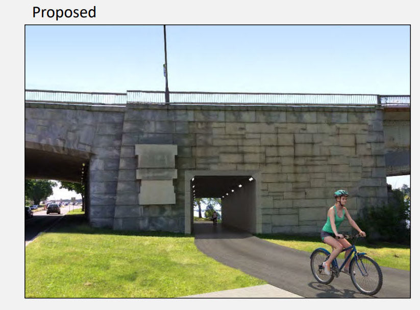 The Park Service proposal calls for a tunnel through the Theodore Roosevelt Bridge. (Courtesy National Pak Service)