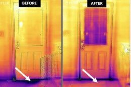 The idea is that once you've identified problem spots, you could add insulation or weather stripping to seal drafts and thus save on heating and cooling bills. (Courtesy MyGreenMontgomery/Jessica Lavender)