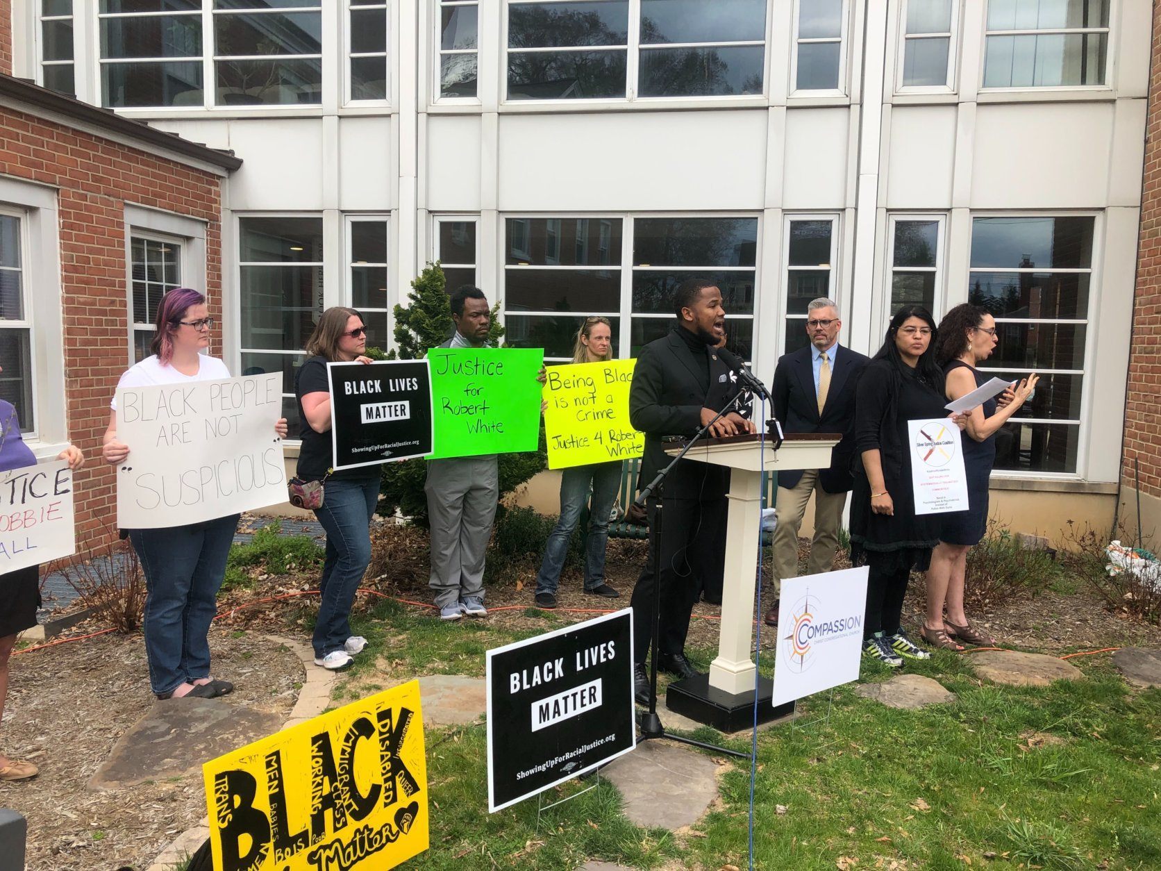 Participants in the walk expressed their anger at the results of an internal investigation, which found last week that the officer was justified in killing White. (WTOP/Mike Murillo)
