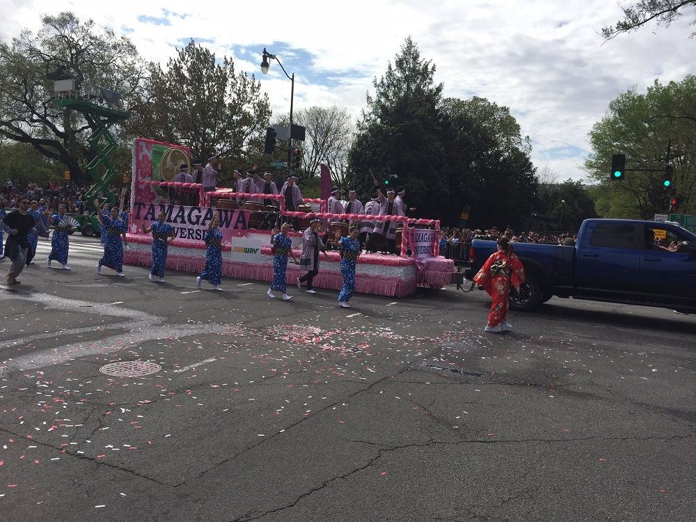 The cherry blossom parade was in D.C. Saturday, April 13, 2019. (WTOP/John Domen)