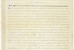 An Act of April 16, 1862 [For the Release of Certain persons Held to Service or Labor in the District of Columbia], also known as the Compensated Emancipation Act. (Courtesy U.S. National Archives Records Administration)