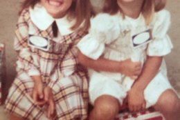 Jenny Carrieri and her twin sister Jody LeCornu on their first day of kindergarten. Jody LeCornu was shot dead in 1996. Her murder remains unsolved. (Courtesy Jenny Carrieri)