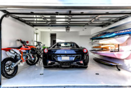 There's no room for clutter in this garage -- a glass door shows off your ride. (Courtesy Svetlana Leahy)