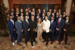A group shot of Hannah Brown and the 30 men who will try to win her hand in the upcoming 15th season of the Bachelorette. (ABC/Ed Herrera)