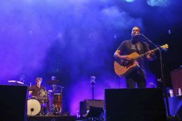 Jack Johnson and musicians perform at Lakewood Amphitheatre on Saturday, September 30, 2017, in Atlanta. (Photo by Katie Darby/Invision/AP)