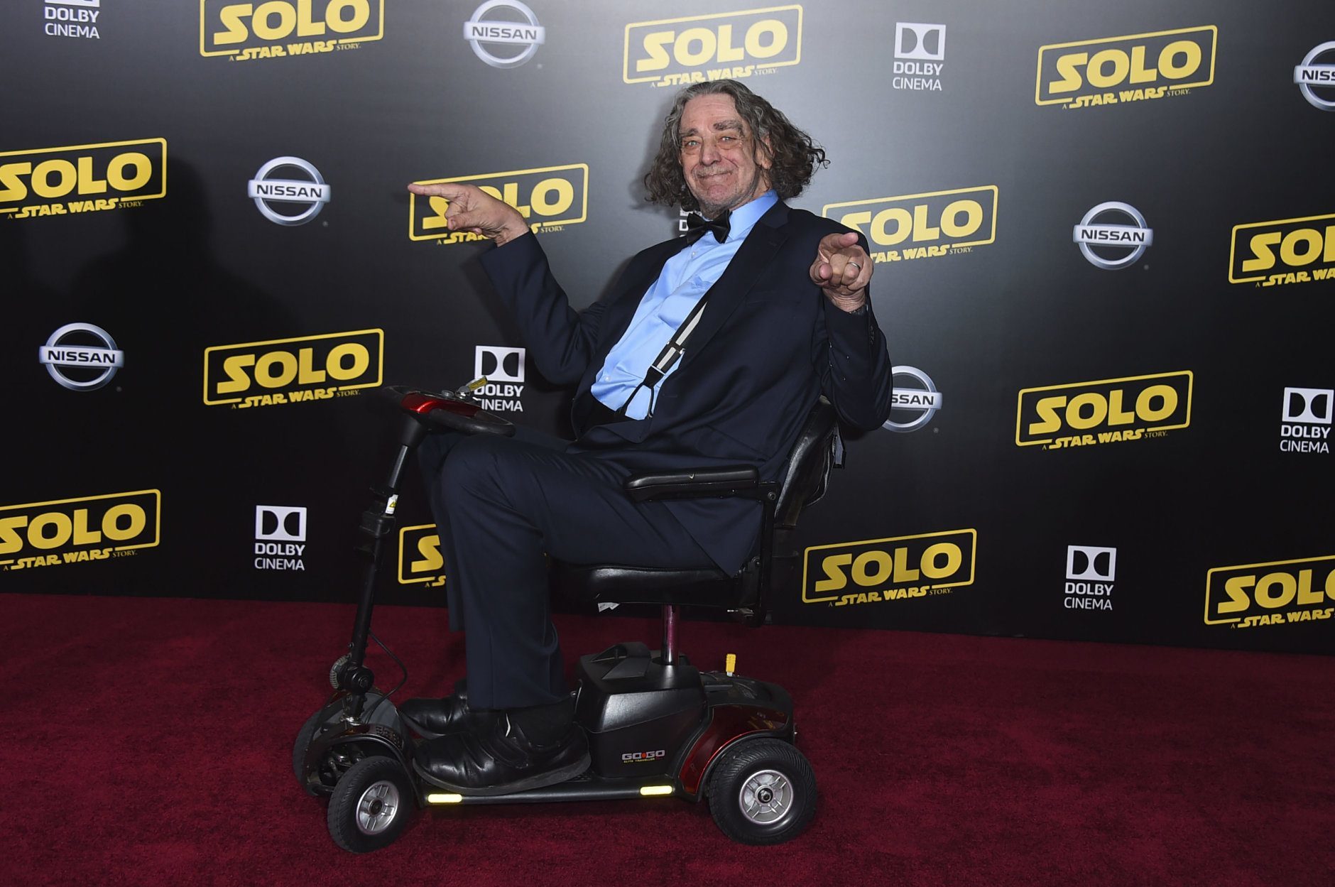 Peter Mayhew arrives at the premiere of "Solo: A Star Wars Story" at El Capitan Theatre on Thursday, May 10, 2018, in Los Angeles. (Photo by Jordan Strauss/Invision/AP)