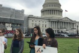 A group of students from Montgomery County went to Capitol Hill on Friday to make their voices heard and discuss how the continuing shootings have altered their daily lives. (WTOP/Mitchell Miller)