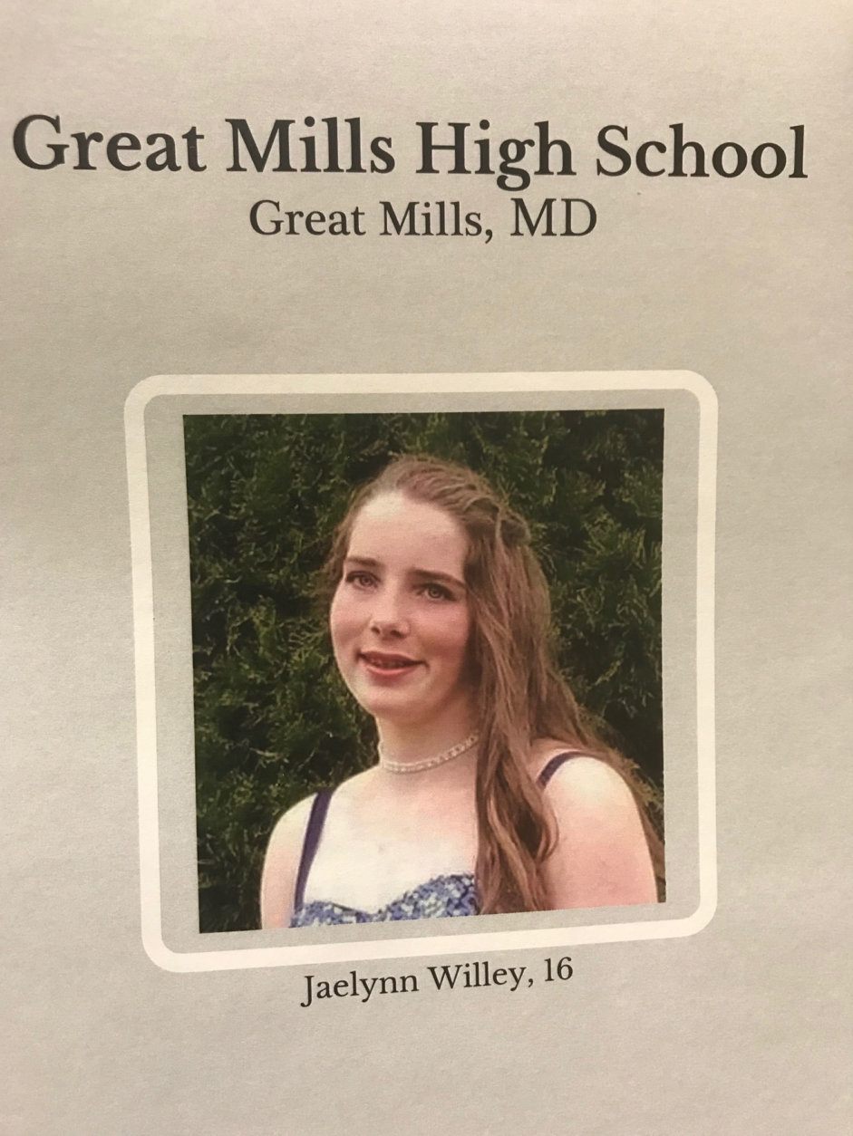 One of them was Jaelynn Willey, 16, who attended Great Mills High School in St. Mary's County. (WTOP/Mitchell Miller)