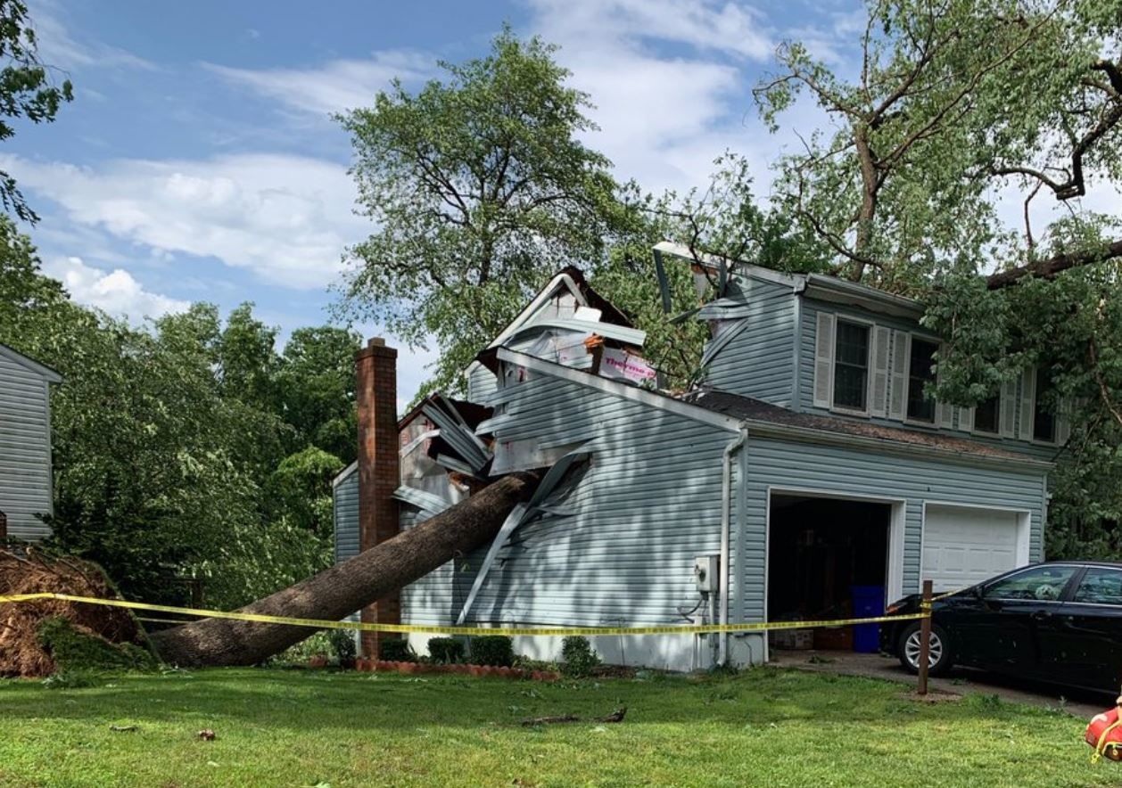 A tornado touched down in Howard County, Maryland, on Thursday, May 23, 2019. (Courtesy Howard County Fire and EMS)