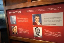 Information about notable spymasters (both real and fictional) around the world at the new Spy Museum. (WTOP/J.J. Green)