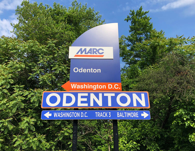 The Odenton MARC station is between D.C. and Baltimore. (WTOP/Nick Ianelli)
