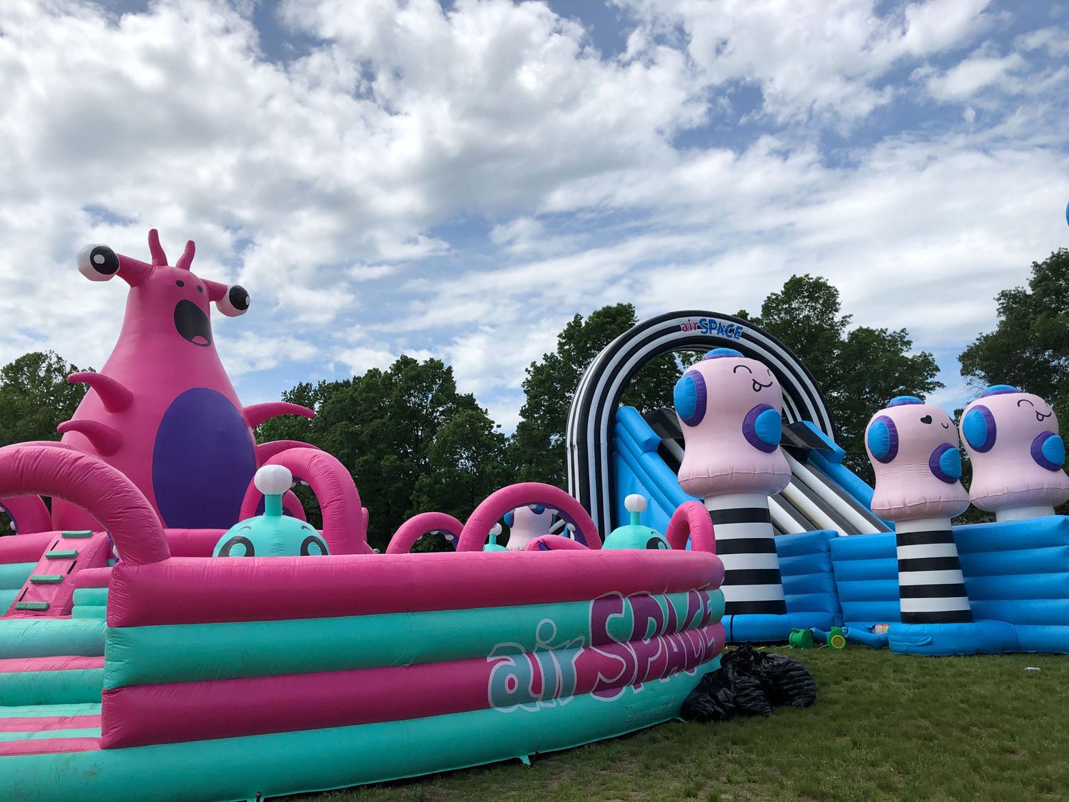 Next thing you knew, an entire complex of bouncy experience sprung to life. (WTOP/Kristi King)