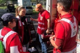 On Saturday, about 100 volunteers participated in a Sound the Alarm event in Capitol Heights, Maryland. (Courtesy National Capitol Region American Red Cross/Paul Carden)