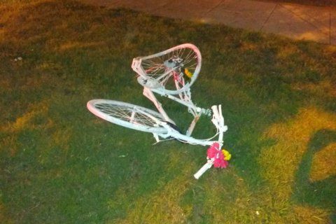 Ghost bike memorial for DC cyclist gets hit, destroyed by SUV