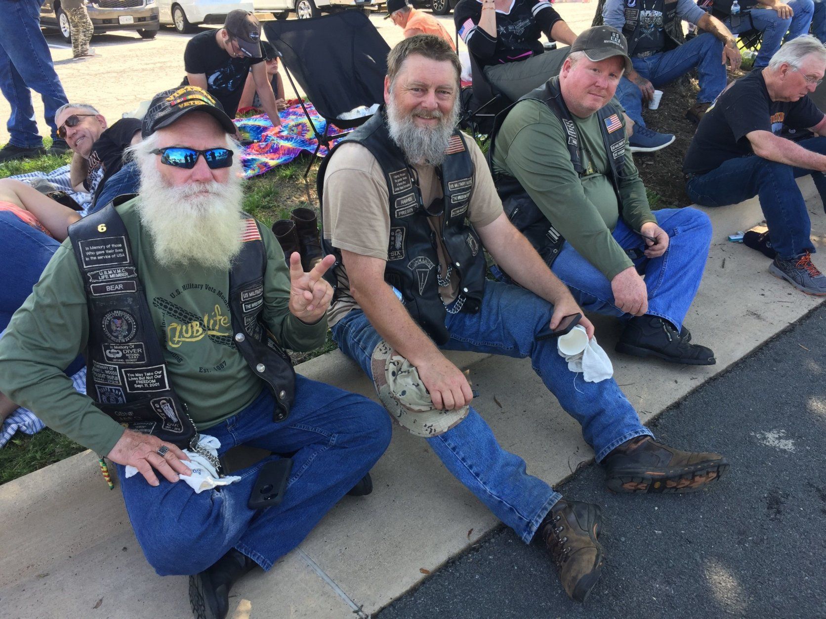 Bikers take a break from the 2019 Rolling Thunder ride. (WFED/Tom Temin)
