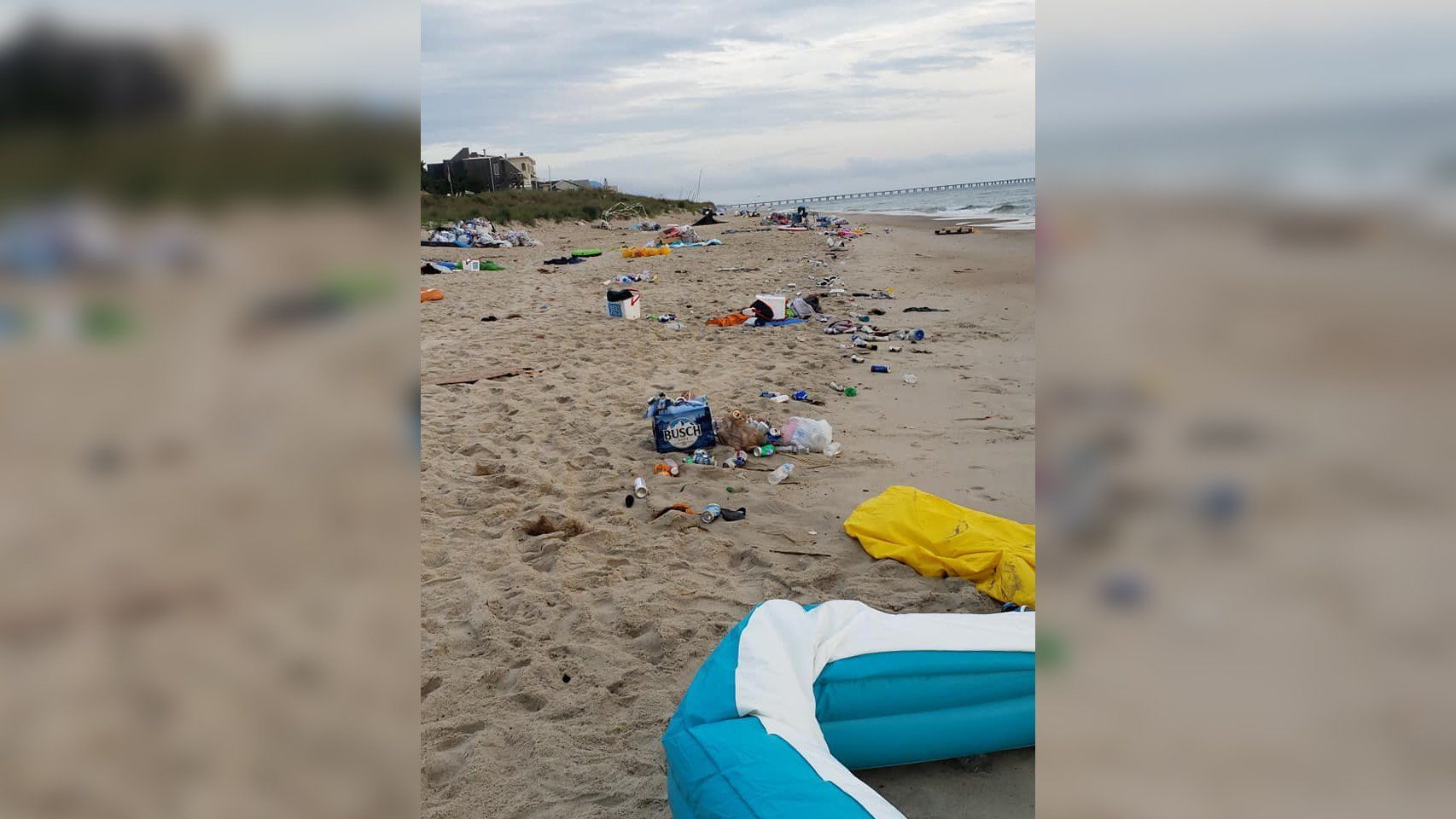 They partied on the beach. And then left 20 000 pounds of trash on