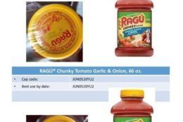 RAGÚ® Recalled Product Photos at 6-14-19
For CONSUMER Reference