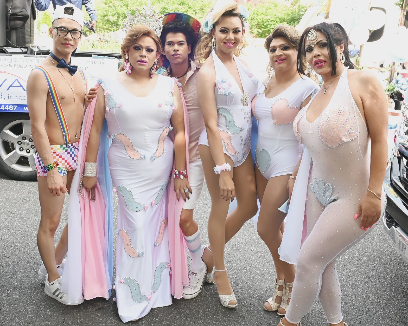 A group of friends get ready to board their float at the 2019 Capital Pride Parade. (Shannon Finney Photography)