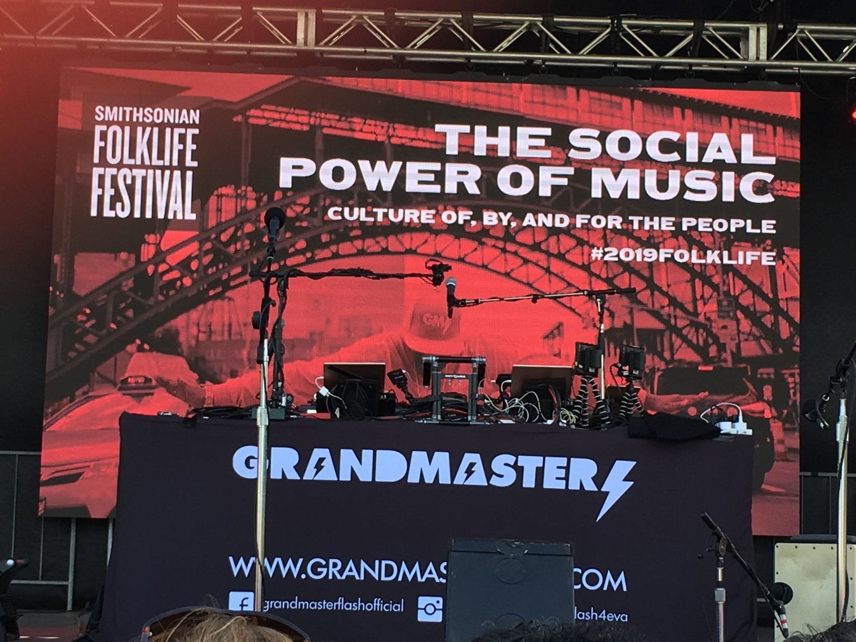 Grandmaster Flash was scheduled to close the Smithsonian Folklife Festival. (WTOP/Liz Anderson)