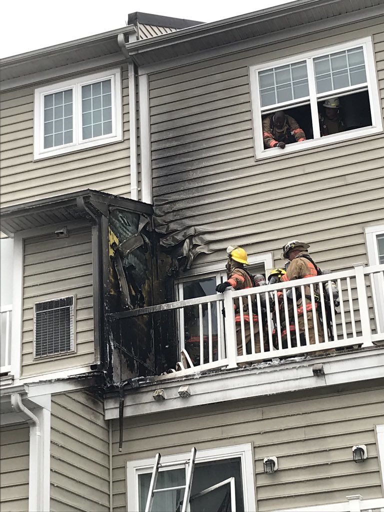 Montgomergy County Fire and Rescue arrived at the 13500 block of Station Street in Germantown at around 5:20 p.m. (Courtesy/Montgomergy County Fire and Rescue)