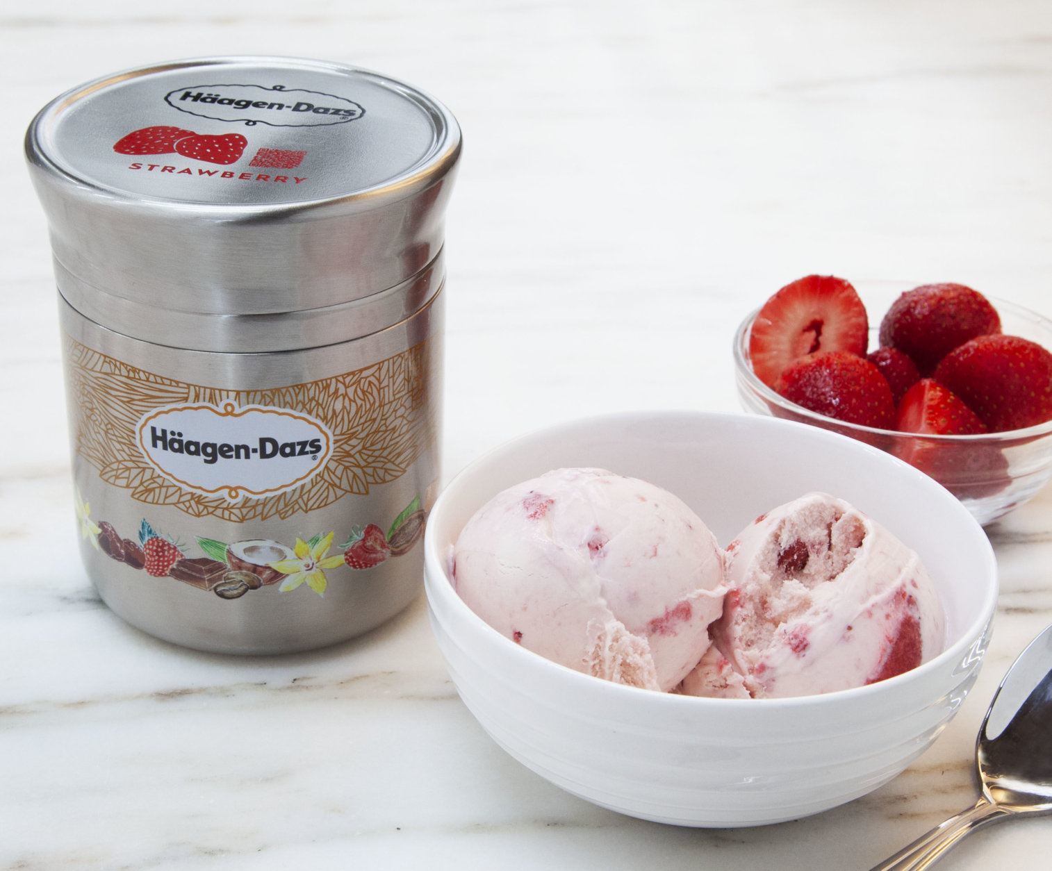 Häagen-Dazs ice cream is one of the products you can buy in the Loop store. The ice cream comes in a reusable stainless steel, double-wall container. (Courtesy Loop) 
