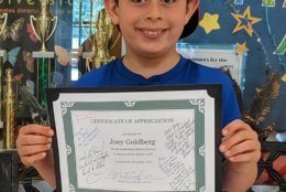 Joey Goldberg, 8, raises money for cancer research. (Courtesy Aaron Goldberg)