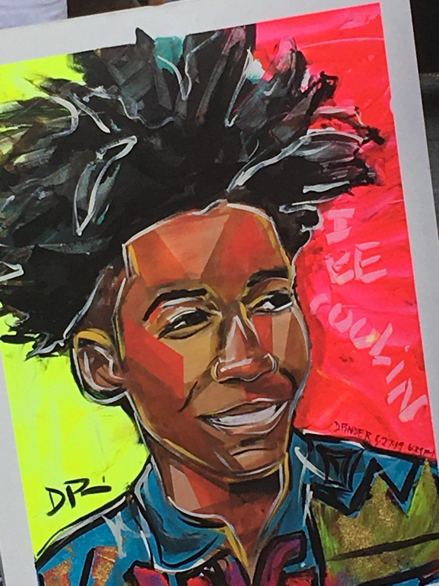 A portrait of 15-year-old Maurice Scott that was brought to his vigil June 1, 2019. (WTOP/Liz Anderson)