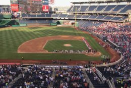 Members of Congress gather at Nationals Park in D.C. for the 2019 Congressional Baseball Game for Charity. (WTOP/Mitchell Miller)