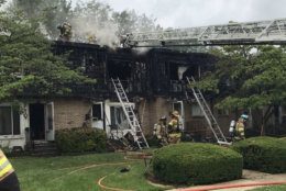 Residents of all seven of the building's units self-evacuated to safety, one official said. (Courtesy Frederick County Fire and Rescue Services)