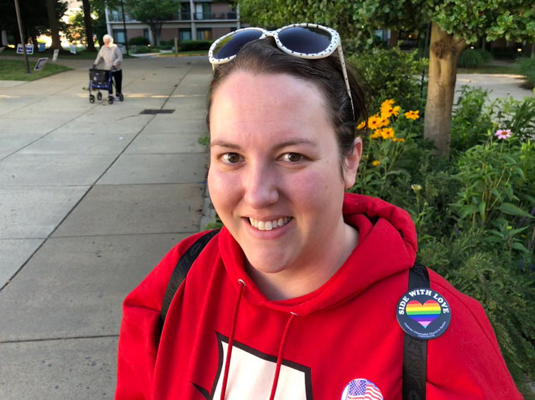 Tiffany Diehl came out to vote Tuesday. She said "green space for Reston" is an important issue. (WTOP/Kristi King)