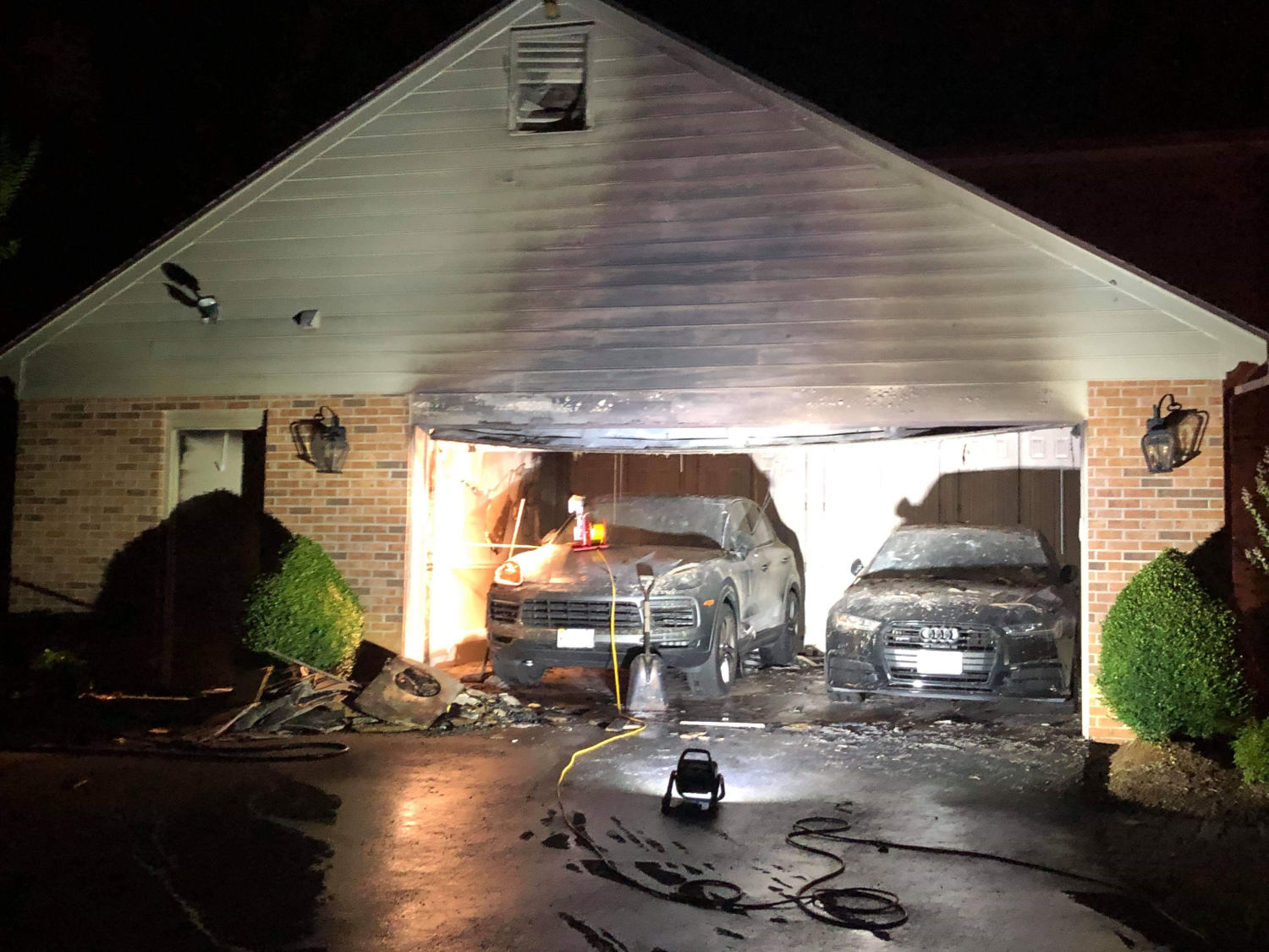 Sparklers thrown in the trash caused a house fire in Fairfax County, Virginia, the resulted in $11,000 in damages. (Courtesy Fairfax County Fire and Rescue)