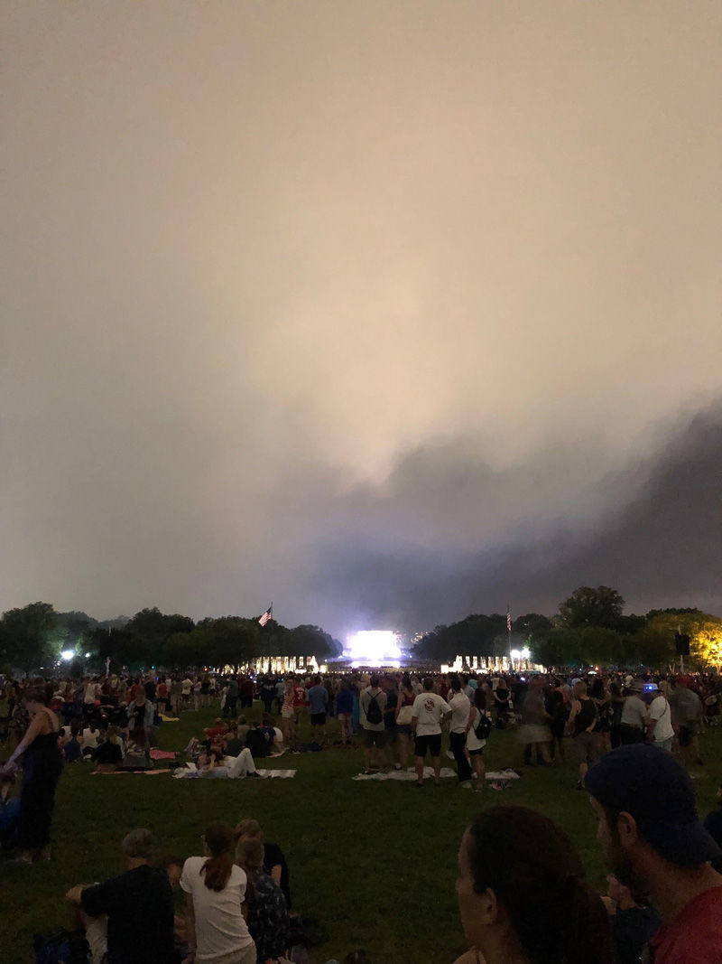 After this year's fireworks, particulate pollution levels in D.C. were especially high. (WTOP/Michelle Basch)