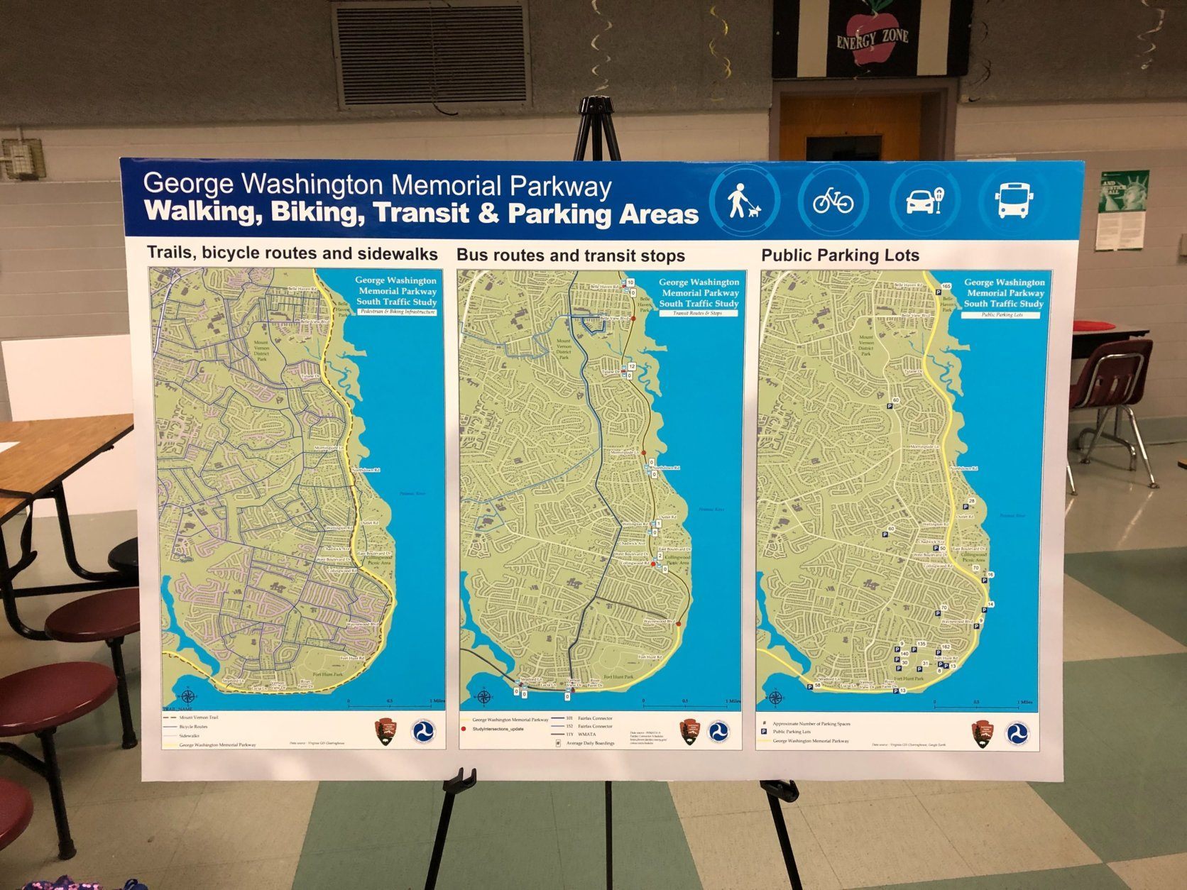 GW Parkway map
