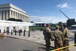 The scene in front of the Lincoln Memorial on Wednesday, July 3, 2019. (WTOP/Melissa Howell)