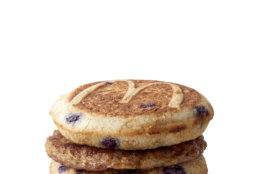 The Blueberry McGriddles comes in three versions: sausage; sausage, egg and cheese; and bacon, egg and cheese.