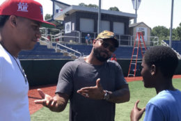 Juan Soto, Howie Kendrick and an academy participant