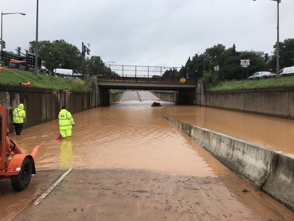 DC Water crews worked to clear a flooded underpass. (Courtesy DC Water)