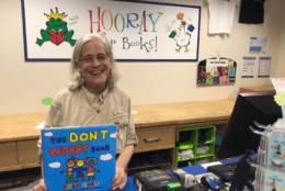 Ellen Klein, owner of Hooray for Books, is pressing on after the damage. "We already have customers who are getting book drives going. We have customers who've said they'll volunteer their time," she said. "I'm sure we're going to need that help when we put things back where they belong." (WTOP/Kristi King)