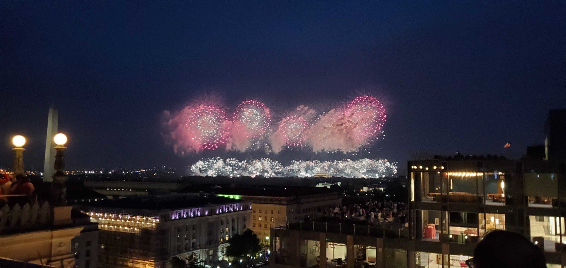 Fireworks lit the D.C. sky on July 4, 2019. (WTOP/Jared Ruderman)