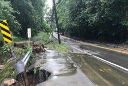 washed out road in potomac maryland