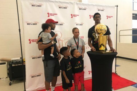 NBA champ Malcolm Miller brings Larry O’Brien trophy to Gaithersburg High School