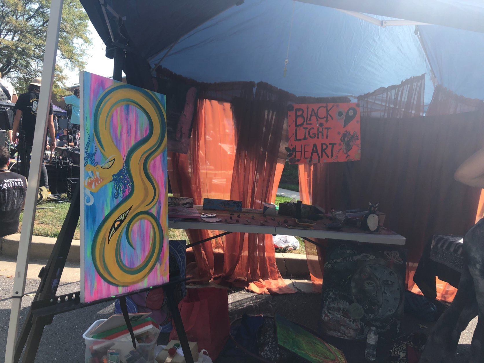 Local artwork is featured at the Woodstock 50th Anniversary Concert in Columbia, Maryland.