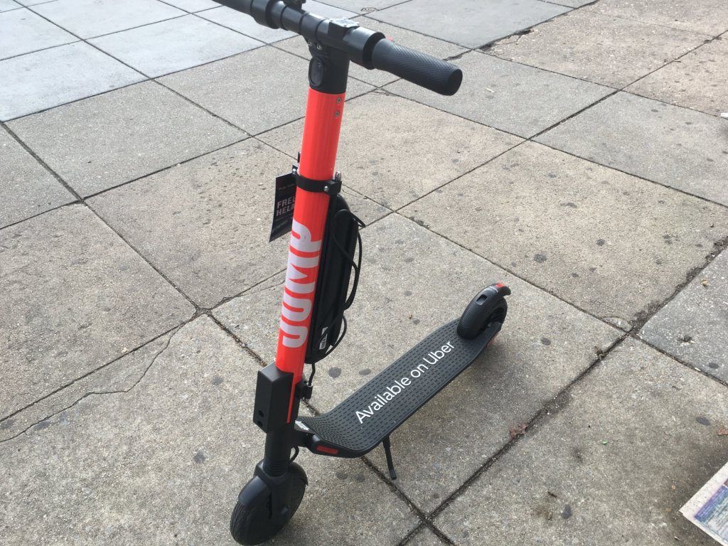 A photo of a JUMP scooter