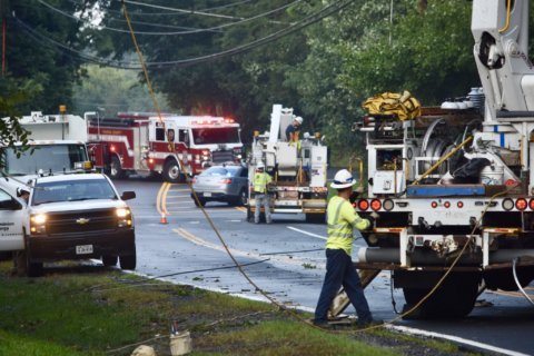 Storm leaves behind flooded roads, downed wires in Northern Va.
