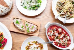 A spread of food featured at Thompson Italian