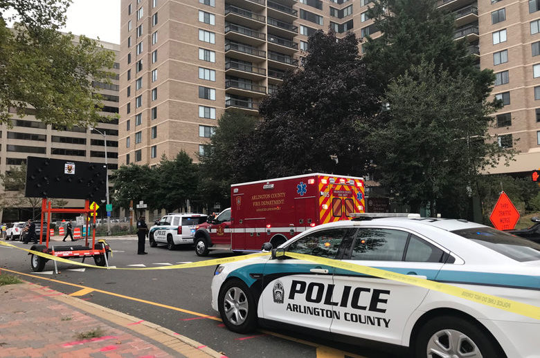 Police block off crystal city shooting site