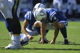 <p><b><i>Colts 24</i></b><br />
<b><i>Chargers 30 (OT)</i></b></p>
<p>In one of the most surprising turn of events on Opening Day, Adam Vinatieri — perhaps the most clutch kicker in NFL history — opened his 24th NFL season by missing two makable field goals and an extra point in a game that made 23-year-old <a href="https://twitter.com/ESPNStatsInfo/status/1170847631075135489?s=20">Marlon Mack&#8217;s big day</a> a mere footnote. Considering he&#8217;s spent nearly half his life in the NFL, it wouldn&#8217;t be a surprise if this is the beginning of a sad ending to his career.</p>
<p>Oh, and Austin Ekeler is the first Charger to tally 150 yards from scrimmage and three touchdowns in a season opener. Melvin Gordon who?</p>
