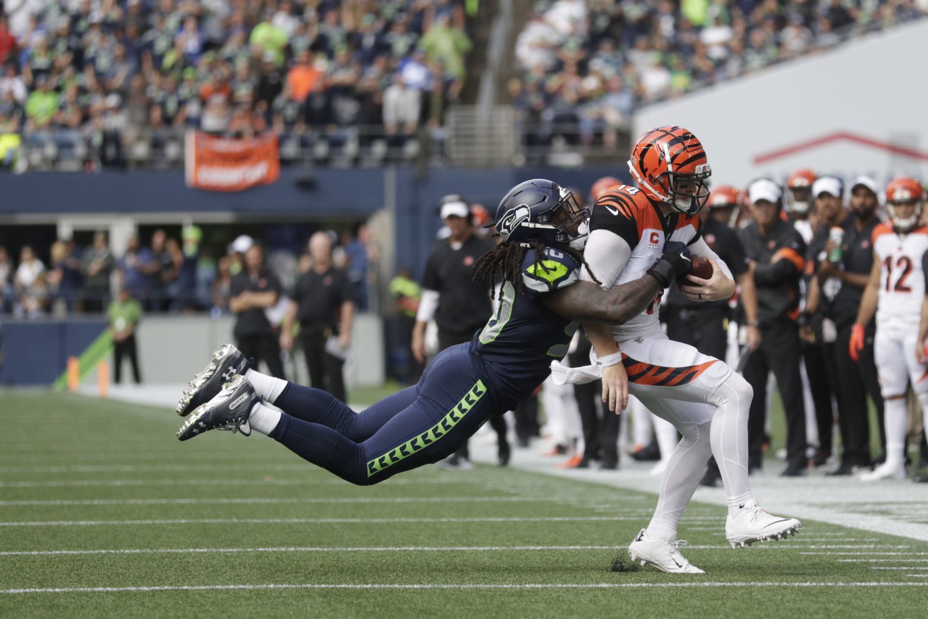 <p><b><i>Bengals 20</i></b><br />
<b><i>Seahawks 21</i></b></p>
<p>Even if getting the most out of John Ross is the only thing Zac Taylor does in Cincinnati, the Bengals will be a fun team to watch, but definitely still bound to lose more games than they win.</p>
<p>And even if opening things up for his new teammates is all Jadeveon Clowney does in Seattle, the Seahawks will be a fun team to watch — bound to win more games than they lose.</p>
