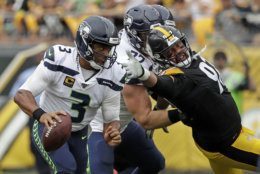 <p><b><i>Seahawks 28</i></b><br />
<b><i>Steelers 26</i></b></p>
<p>It was a confluence of historical achievements for the Seahawks: Pete Carroll celebrated his 68th birthday with his 100th career victory as a head coach and Russell Wilson became the second sub-6-foot QB to throw for 200 touchdowns in his career (joining Redskins legend Sonny Jurgensen). I don&#8217;t think anyone&#8217;s sleeping on Seattle this year.</p>
